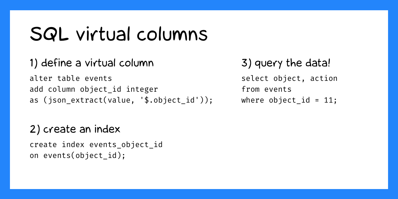 JSON columns