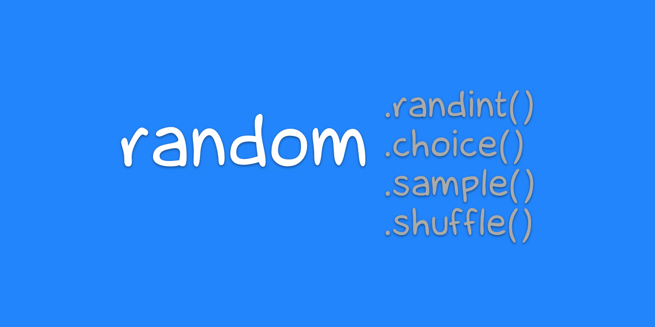 Random numbers and sequences in Python