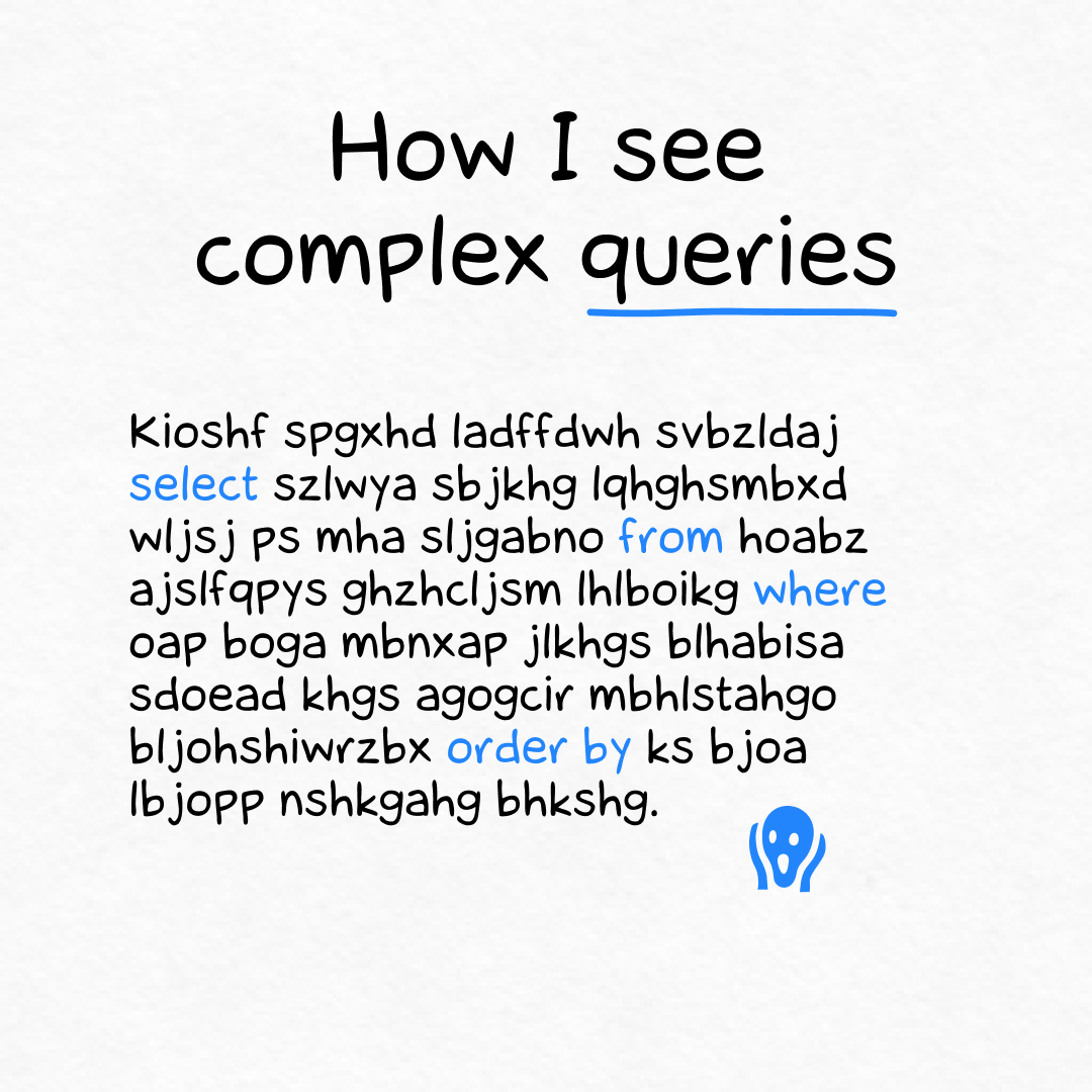 How I see complex queries